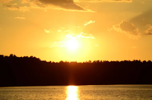 Sonnenuntergang Strand Mit Schönem Himmel — Stockfoto