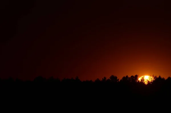 Vue Pittoresque Ciel Noir Sans Fin Lever Soleil — Photo