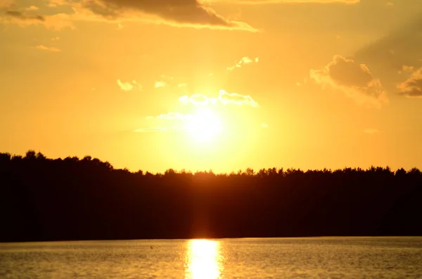 Sonnenuntergang Strand Mit Schönem Himmel — Stockfoto