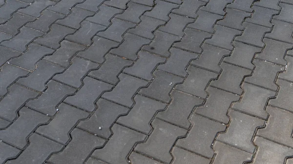 Blick Auf Grau Strukturierte Gehwegplatten Auf Der Straße — Stockfoto