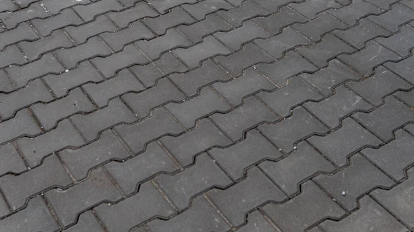 Blick Auf Grau Strukturierte Gehwegplatten Auf Der Straße — Stockfoto