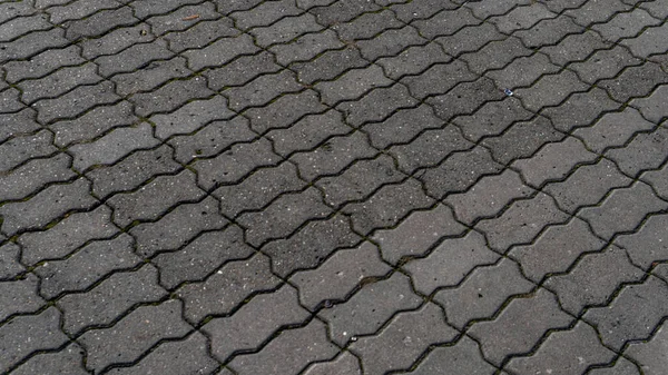 Blick Auf Grau Strukturierte Gehwegplatten Auf Der Straße — Stockfoto