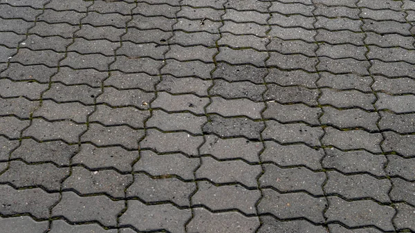 Blick Auf Grau Strukturierte Gehwegplatten Auf Der Straße — Stockfoto