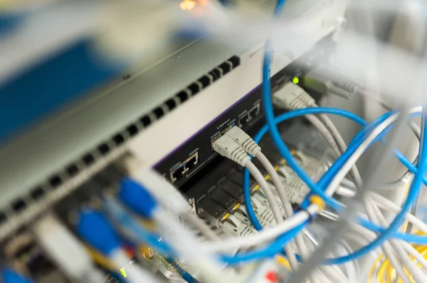 Tecnologia do interruptor do núcleo no lugar da sala de rede — Fotografia de Stock