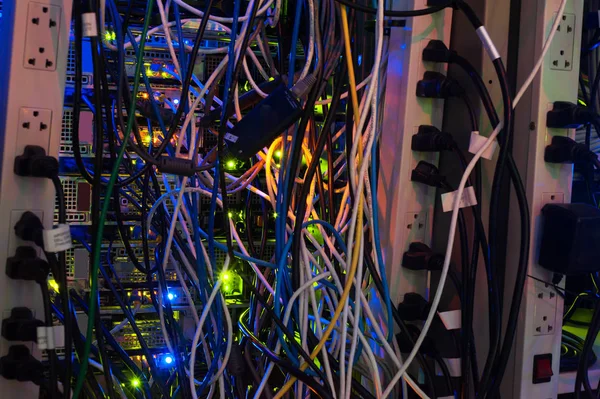 Tecnologia do interruptor do núcleo no lugar da sala de rede — Fotografia de Stock