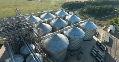 Tahıl Asansör. Üstten Görünüm