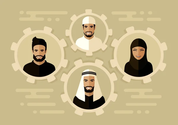 Saudiska business-team — Stock vektor
