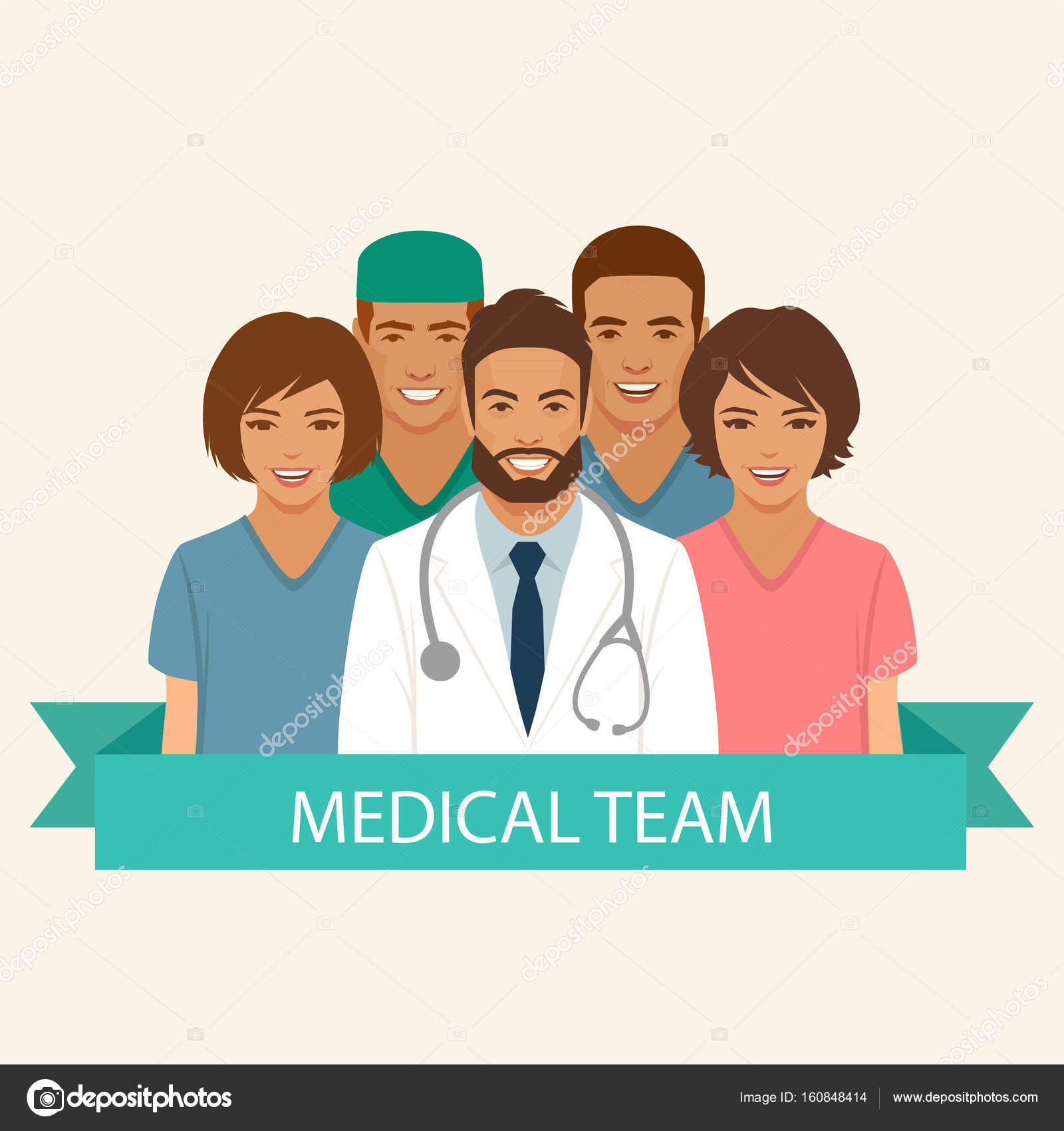 Desenho da Equipe Médico e Enfermeiro