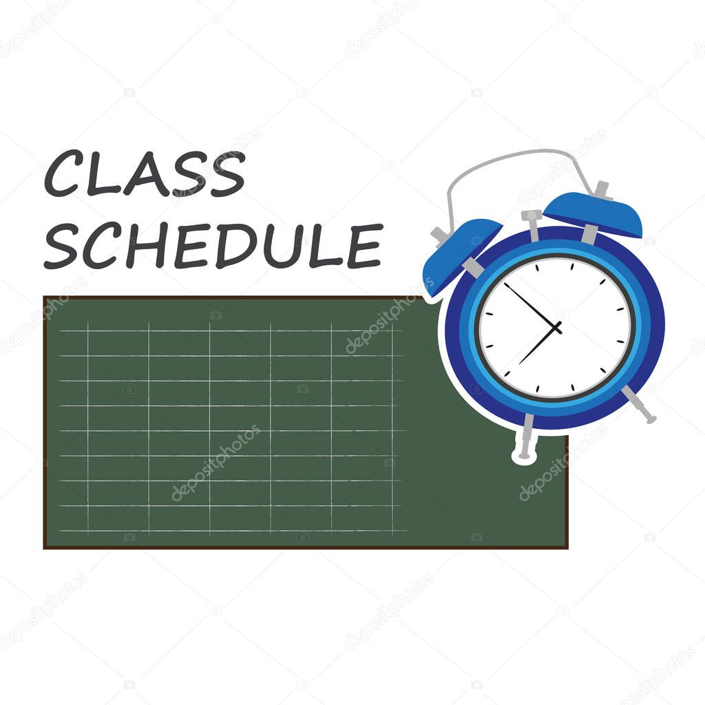 vector illustration of class schedule