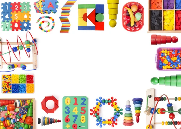 Kleur speelgoed grens — Stockfoto