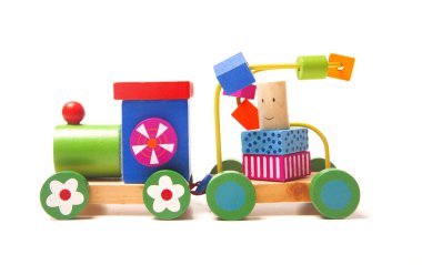 Tahta tren puzzle ile Koç