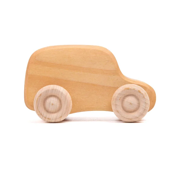 Дерев'яний автомобіль іграшка — стокове фото