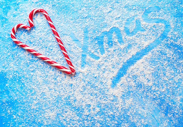 Doces Natal Fundo Azul — Fotografia de Stock