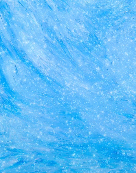 Fundo Azul Natal Com Uma Neve Símbolos Ano Novo — Fotografia de Stock