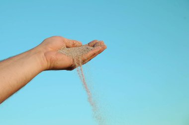 Erkek el gökyüzü arka plan 