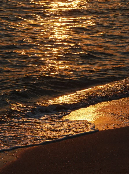 Літо Прекрасний Захід Сонця Пляжі — стокове фото
