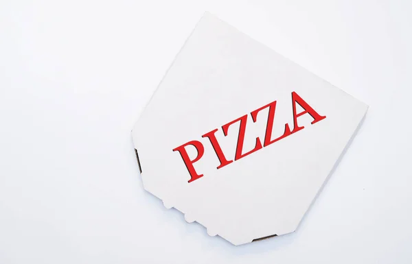 Біла Коробка Піци — стокове фото