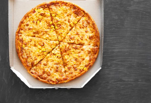 Pizza Składników Tle Kamień — Zdjęcie stockowe