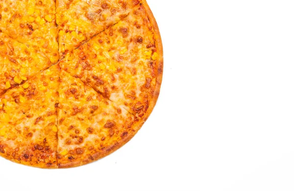 Pyszne Pizza Białym Tle — Zdjęcie stockowe