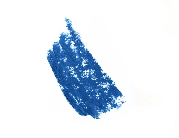 Foto Esfregaço Textura Azul Sobre Fundo Branco — Fotografia de Stock