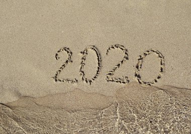 Kuma yazılmış 2020 sembolleri.