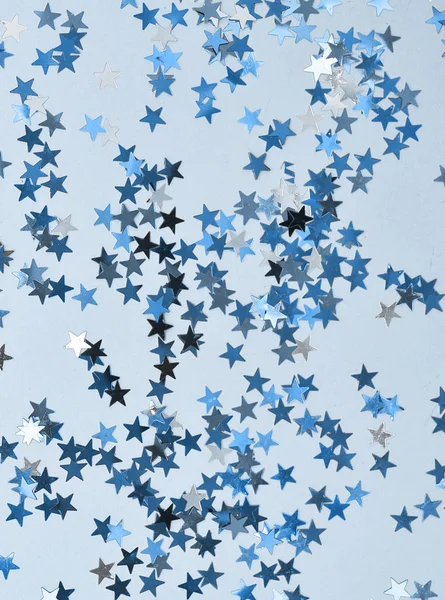 Fondo Festivo Estrellas Brillantes Sobre Fondo Azul — Foto de Stock