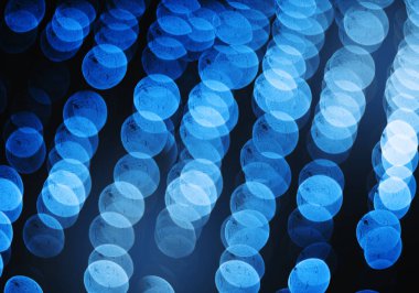 Bulanık mavi bokeh arkaplan.