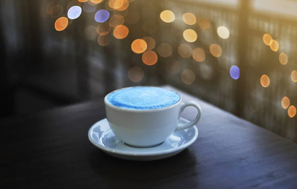 Cup Latte Wooden Background — Stock Photo, Image