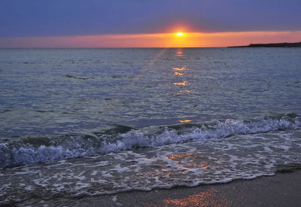 Verão Belo Pôr Sol Praia — Fotografia de Stock