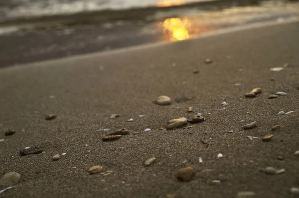 Heure Été Plage Coucher Soleil — Photo