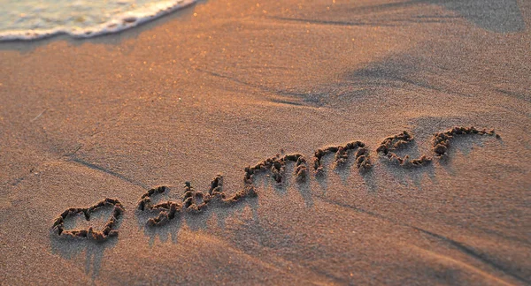 Textur Des Sandes Sommerzeit Konzept — Stockfoto