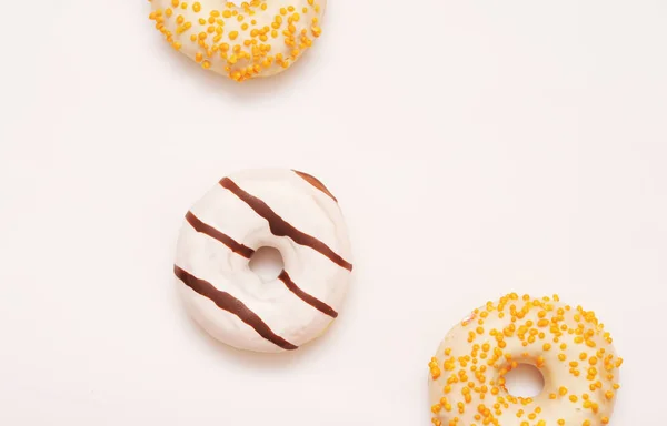 Delicious Donuts Light Background — Stock Photo, Image