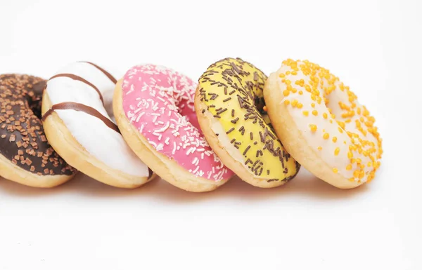 Delicious Donuts Light Background — Stock Photo, Image