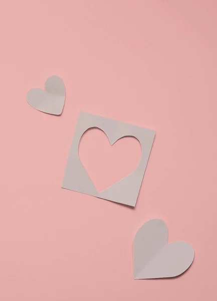 Carved Paper Heart Background — 스톡 사진