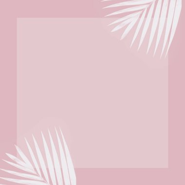 Renkli arkaplanda palmiye yaprakları.