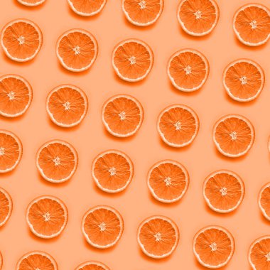 Yemek deseni. Portakal dilimleri.