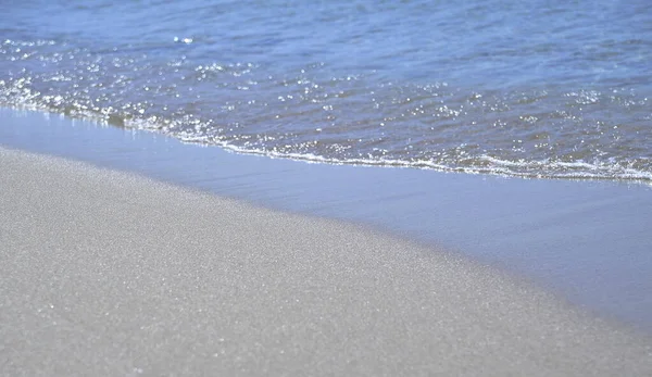 Hermosa Playa Puesta Del Sol Crimea —  Fotos de Stock