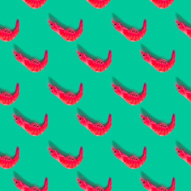 Karideslerin soyut yemek kalıpları