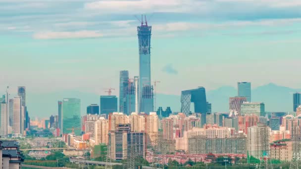 Beijing city Cbd långtidssekvenser video — Stockvideo