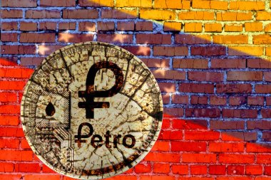 coin cryptocurrency Petro  clipart