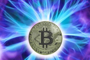 Doğum veya çatal Bitcoin cryptocurrency.