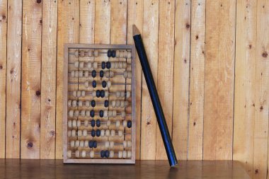 Eski abacus hesaplamak için ahşap