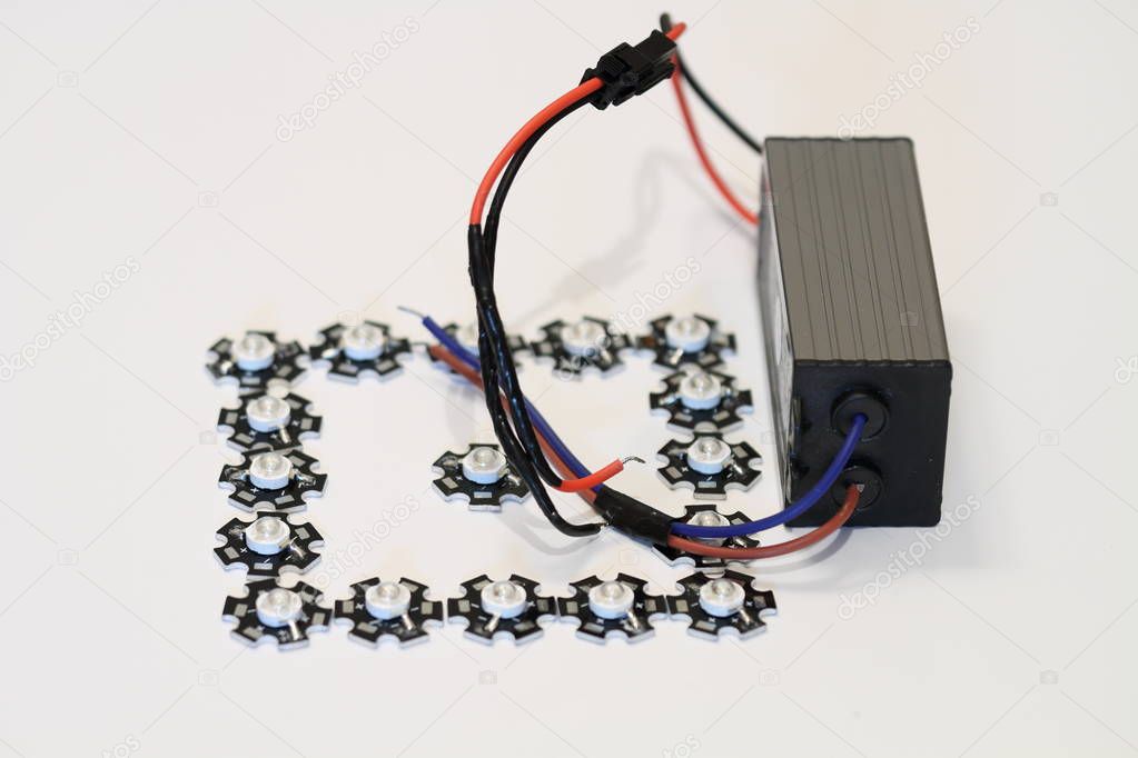 Soldering light-emitting diodes LED with own hands