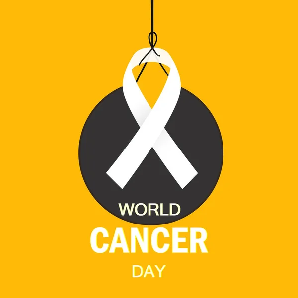 Modèle Conception Vectorielle Pour Journée Mondiale Cancer Sensibilisation Cancer Sein — Image vectorielle