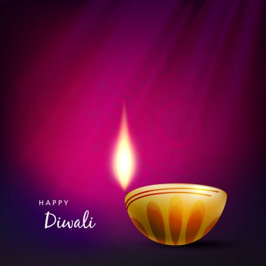 Mutlu Deepavali Festivali kutlama için yaratıcı tebrik kartı tasarımı 