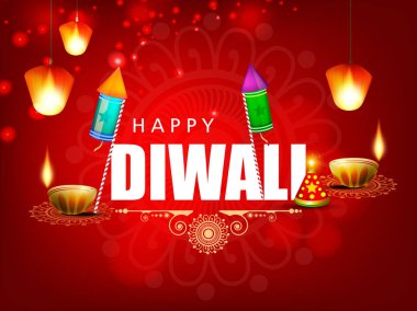 Mutlu Deepavali Festivali kutlama için yaratıcı tebrik kartı tasarımı 