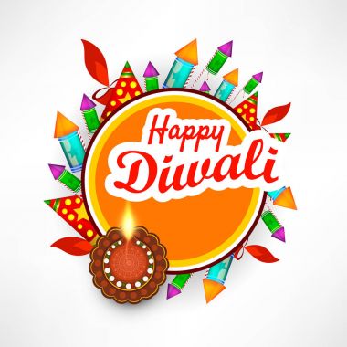 Mutlu Deepavali Festivali kutlama için yaratıcı tebrik kartı tasarımı 