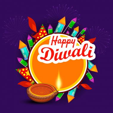 Mutlu Deepavali Festivali kutlama için yaratıcı tebrik kartı tasarımı 
