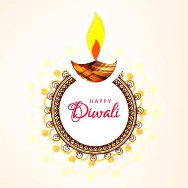  Mutlu Deepavali, geleneksel Özet diya ile dekoratif arka plan üzerinde ışıklar kutlama Festivali için tebrik kartı tasarımı / lamba yakma 