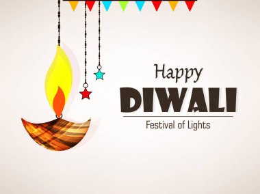  Mutlu Deepavali, geleneksel Özet diya ile dekoratif arka plan üzerinde ışıklar kutlama Festivali için tebrik kartı tasarımı / lamba yakma 